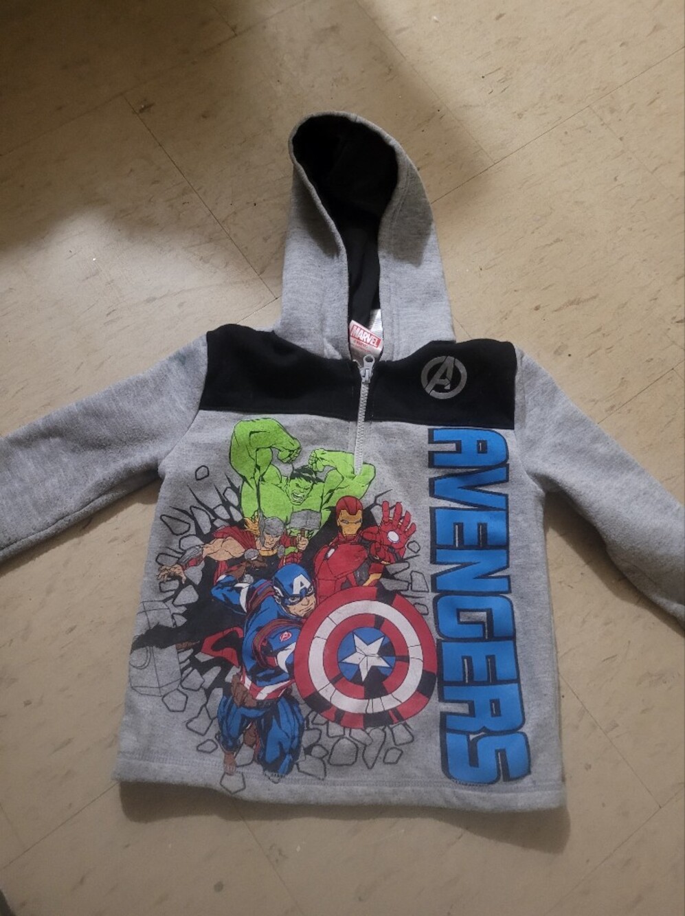 Marvel Avengers Grey Kids Zip-Up Hoodie